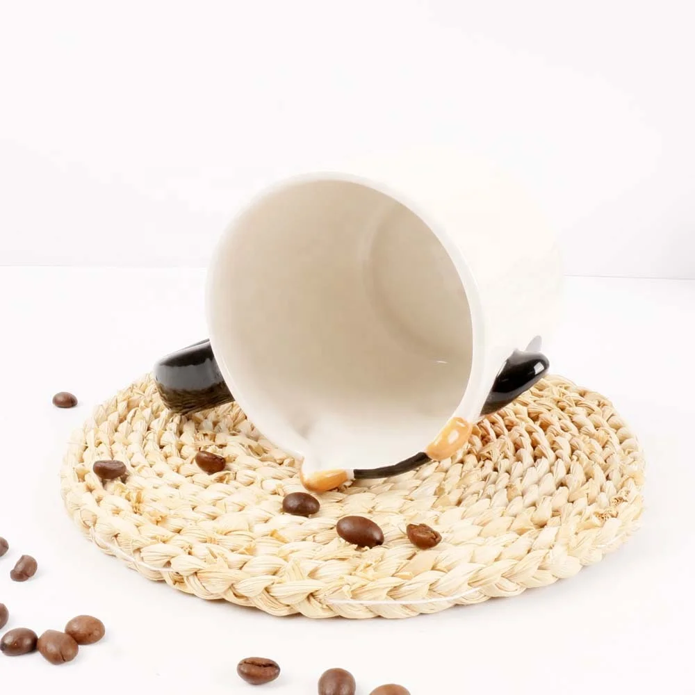 Creative Hand Painting 3d Cow Shape Ceramic Mug Set Coffee Milk Tea Cup Drinkware Gifts