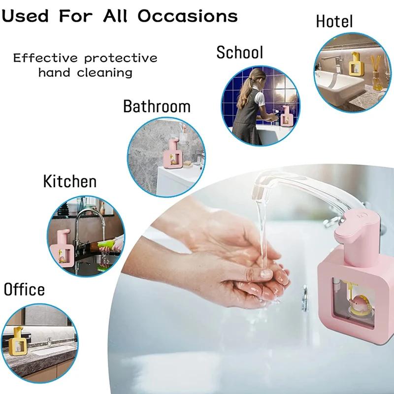 cartoon kids bottle soap dispenser 400 ml auto dish liquid soap dispenser sensor foaming