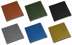 4cm 4.5cm 5cm yellow red green grey rubber tile for garden rubber flooring