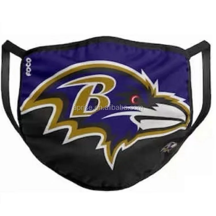 Взрослая модная дизайнерская Пылезащитная маска Baltimore Ravens для фанатов, моющаяся маска для вечеринки