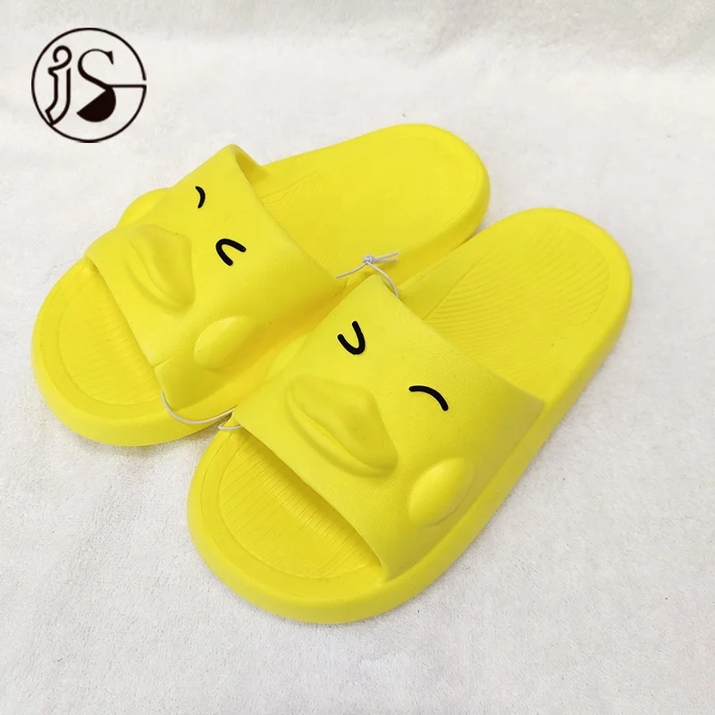 Cute duck shape design shoes kids slippers wear-resistant bathroom quick drying EVA slippers