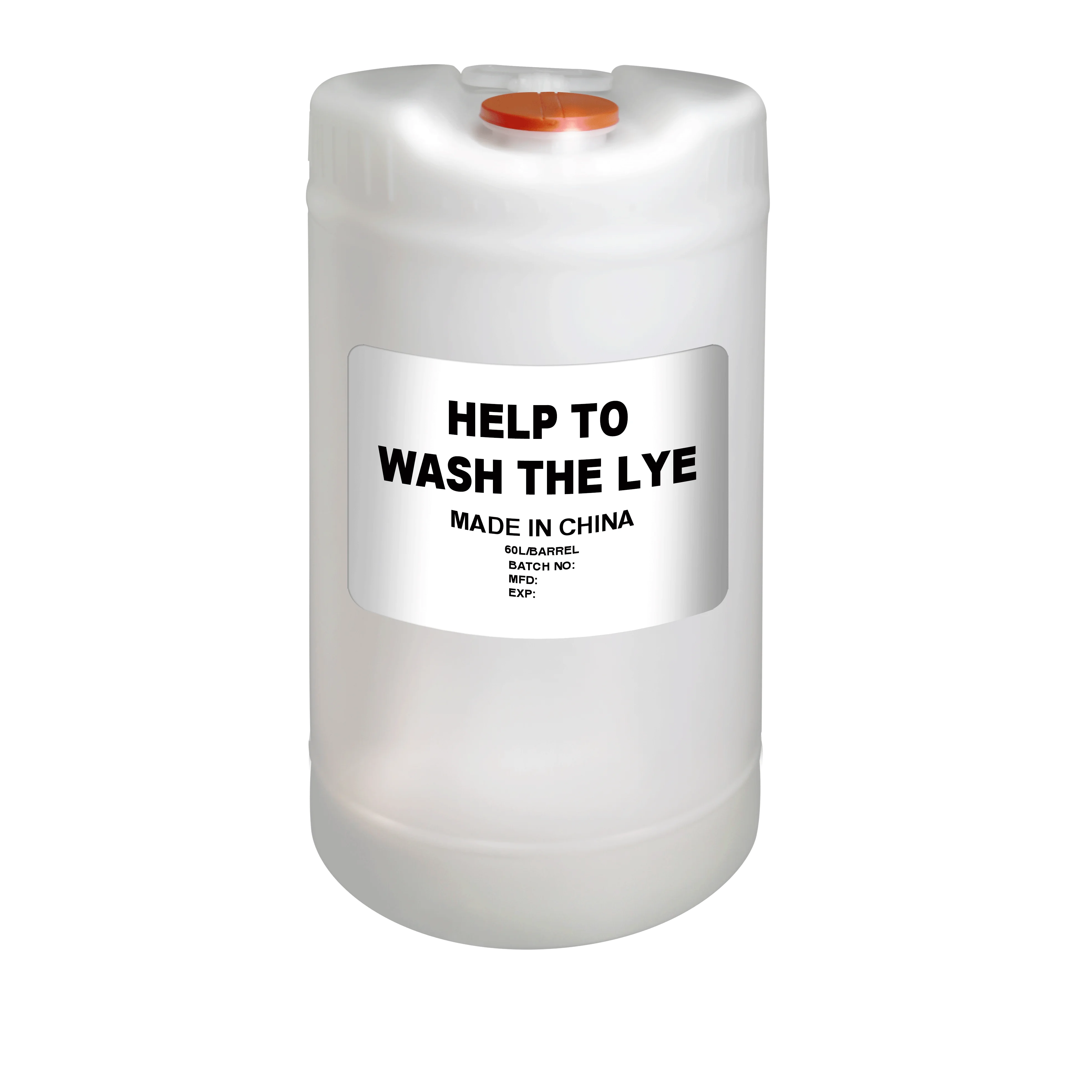 Alkaline washing aid in laundry room, special for large bucket washing company