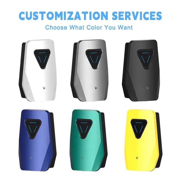 High Quality  Home Use  Fingerprint Priming Unlock Function 16a Three Phase 11kw EV Charging Stations