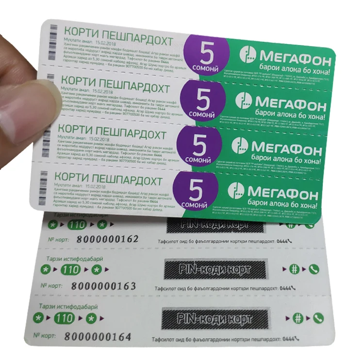 
safaricom scratch card top up card printing prepaid scratch card 