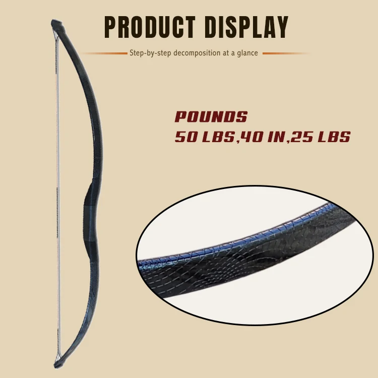 Hi Top Archery Analysis Arrow Shooting Recurve Bow Wood Traditional Archery Hungarian Laminated Horse Bow For Hunting Shooting