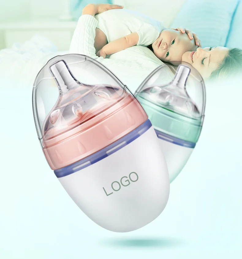 Wholesale Como tomo Baby Breastfeeding Bottle Logo BPA Free 100%  natural feel nipple hands free silicone milk baby bottle