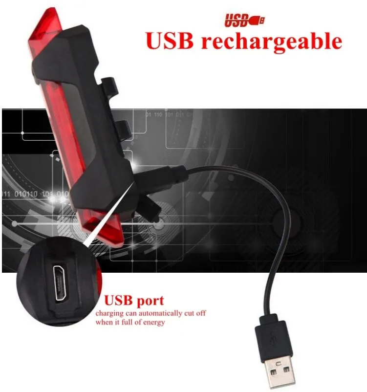 Задний фонарь для велосипеда светодиодный задний зарядка через USB водонепроницаемые задние фонари горных и дорожных велосипедов велосипедные аксессуары/