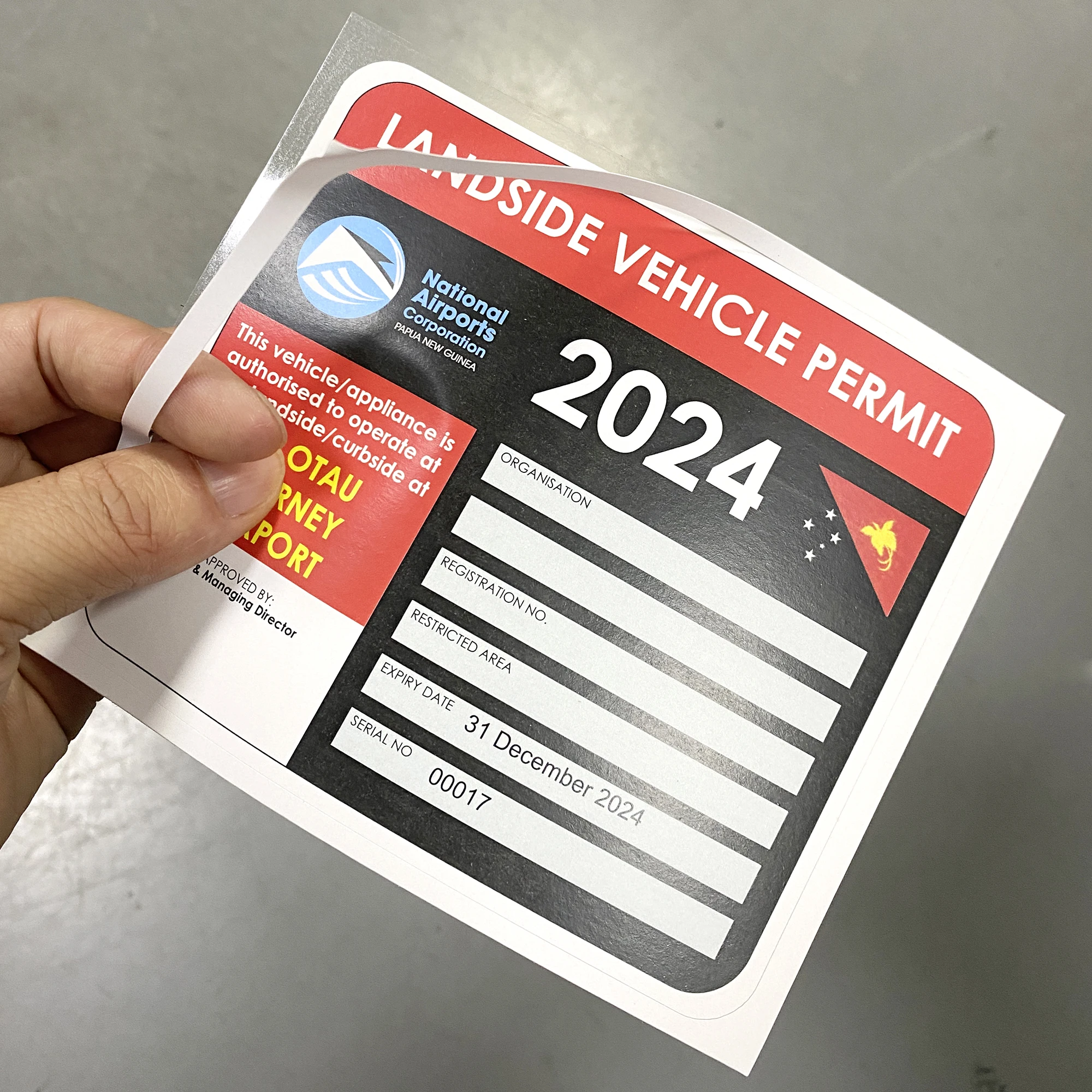 Custom Window Front adhesive label stickers printing