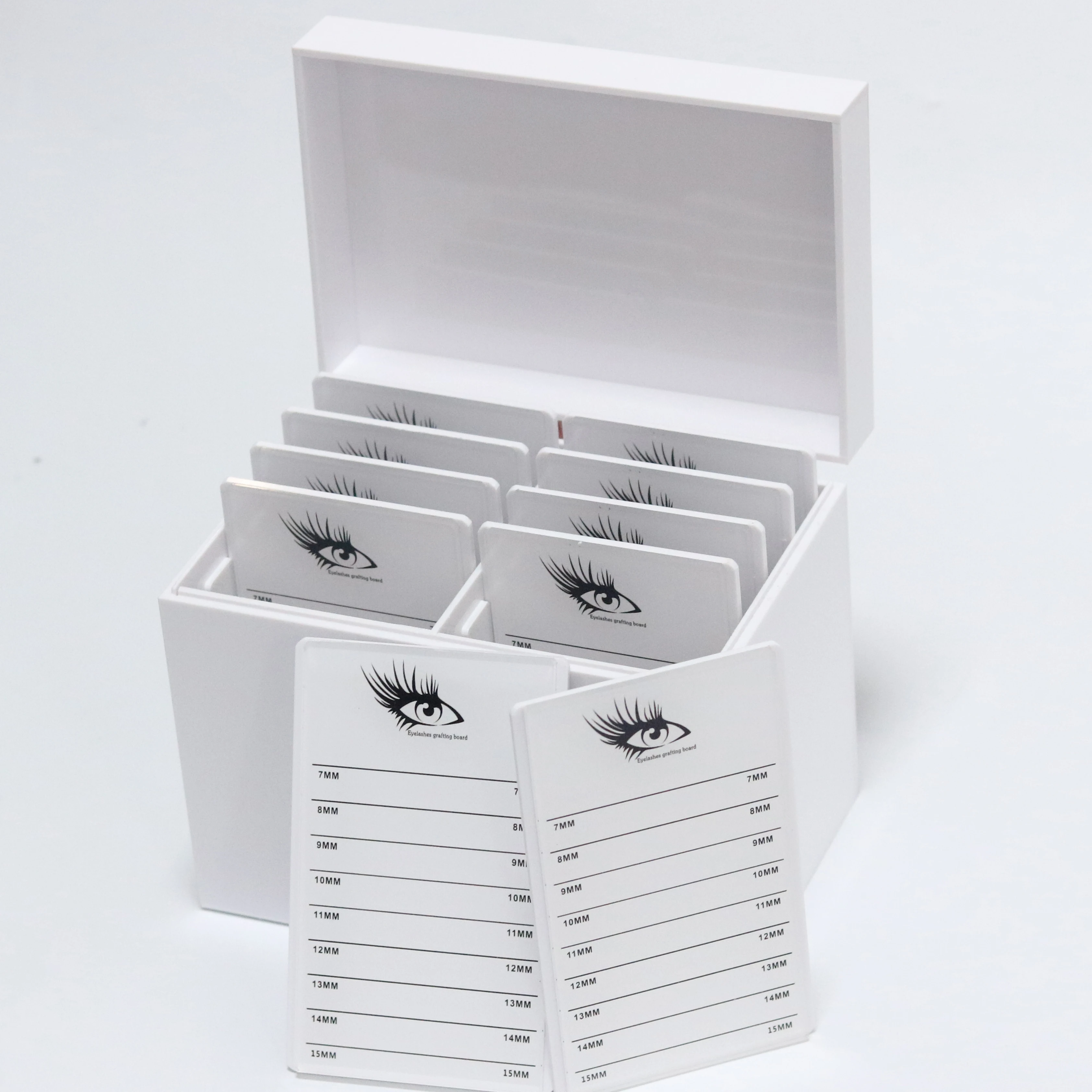 High Quality 10 Pallet 5 Pallet Acrylic Eyelash Extension Storage Box Stylish Floor Lash Organizer for Display Retail Store
