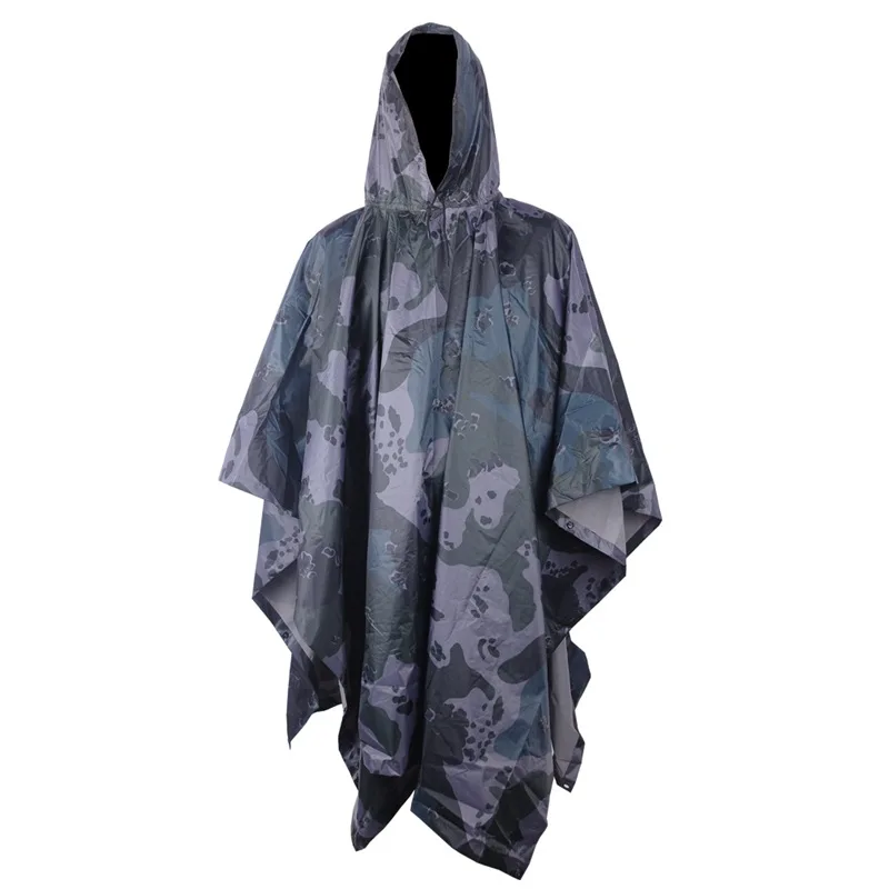 Sturdy armor Waterproof army rainwears PVC military Raincoat Combat Tactical Rain army camouflage poncho