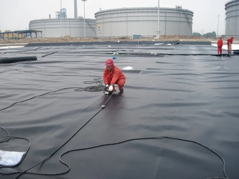 Высокопроизводительный Hdpe геомембрана для наружного применения мембрана подводки рыбного пруда