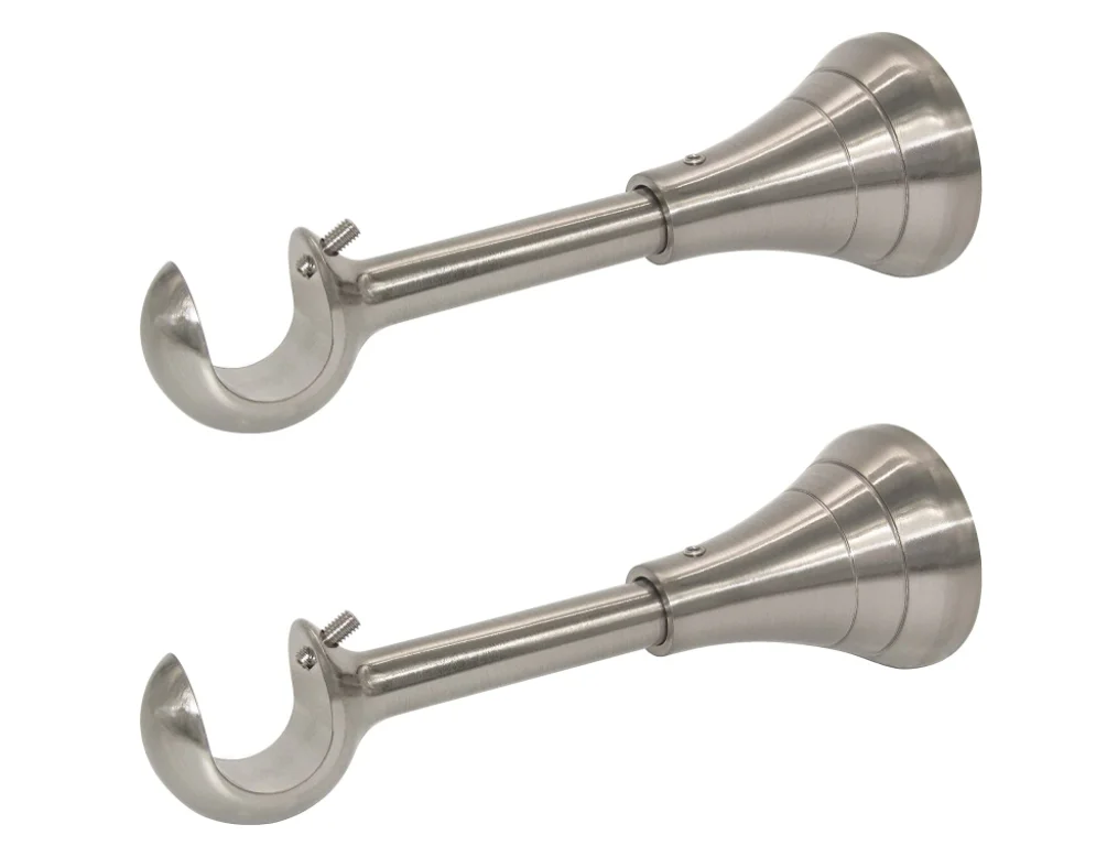 ODM Curtain Rod Bracket Curtain Holder for 5/8 to 3/4 inch Rods 2 pcs Brackets for Curtain Rods Wall Mount