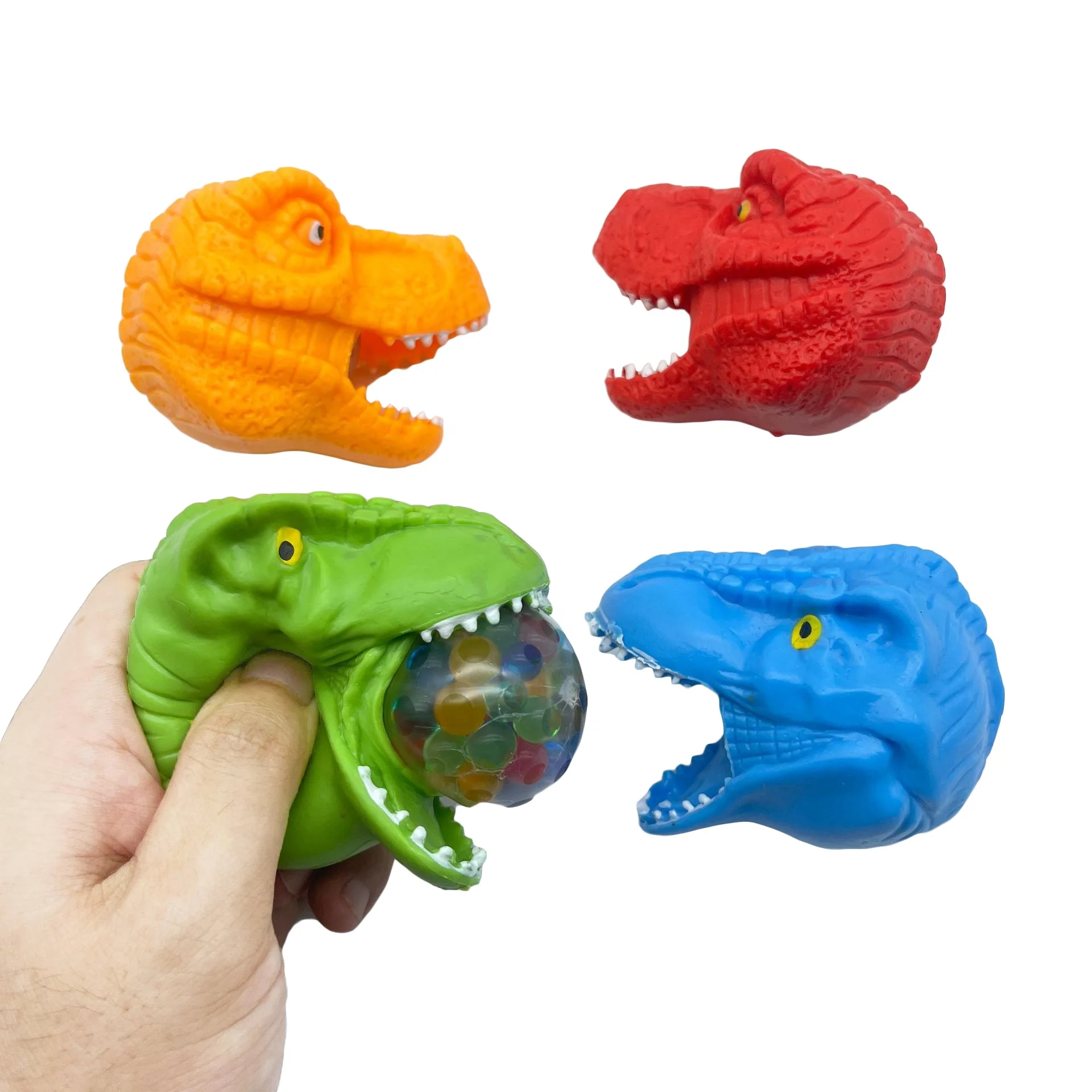 Wholesale Yiwu Factory Squishy Dinosaur Beads Fidget Toys Squishy Vending Monster Animal Toys For Kids