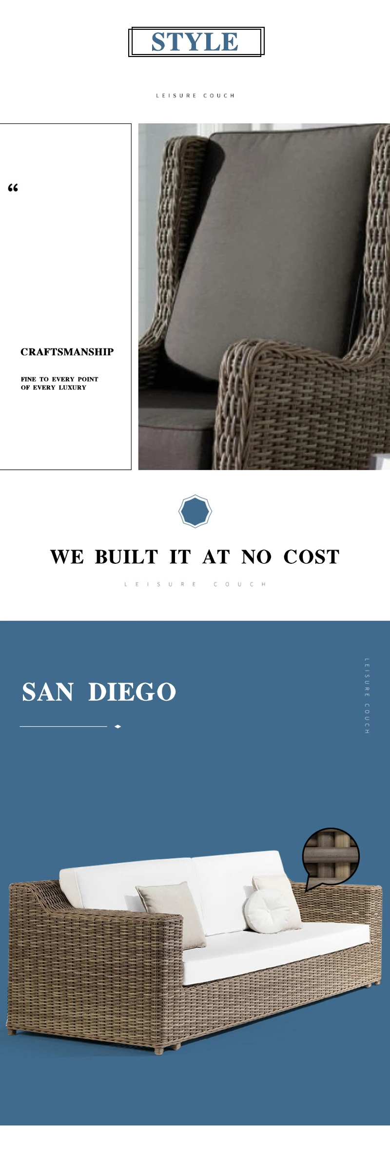 Accept custom wicker colors cane garden set other rattan / wicker furniture tavolo da giardino