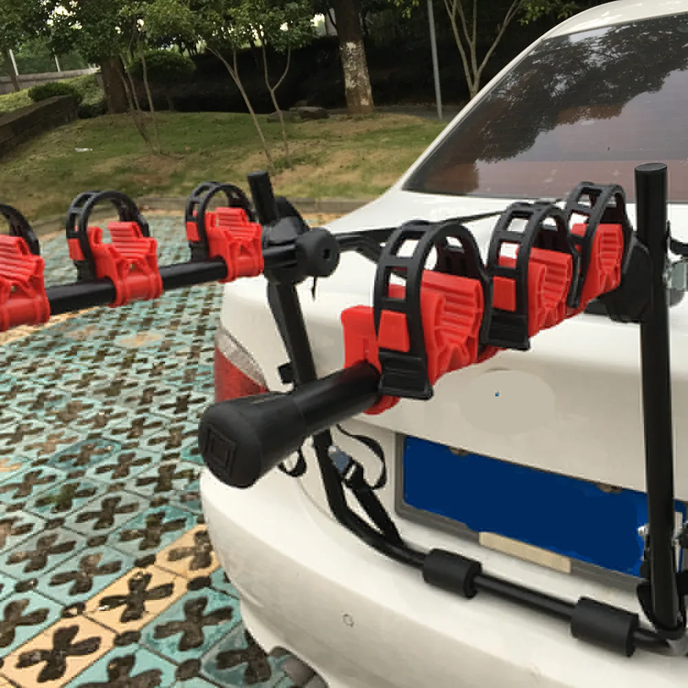 3 Folding Bike Steel Fold Car Rear Mounted Trunk Hitch Mount Foldable Bicycle Carrier/Rack For 3