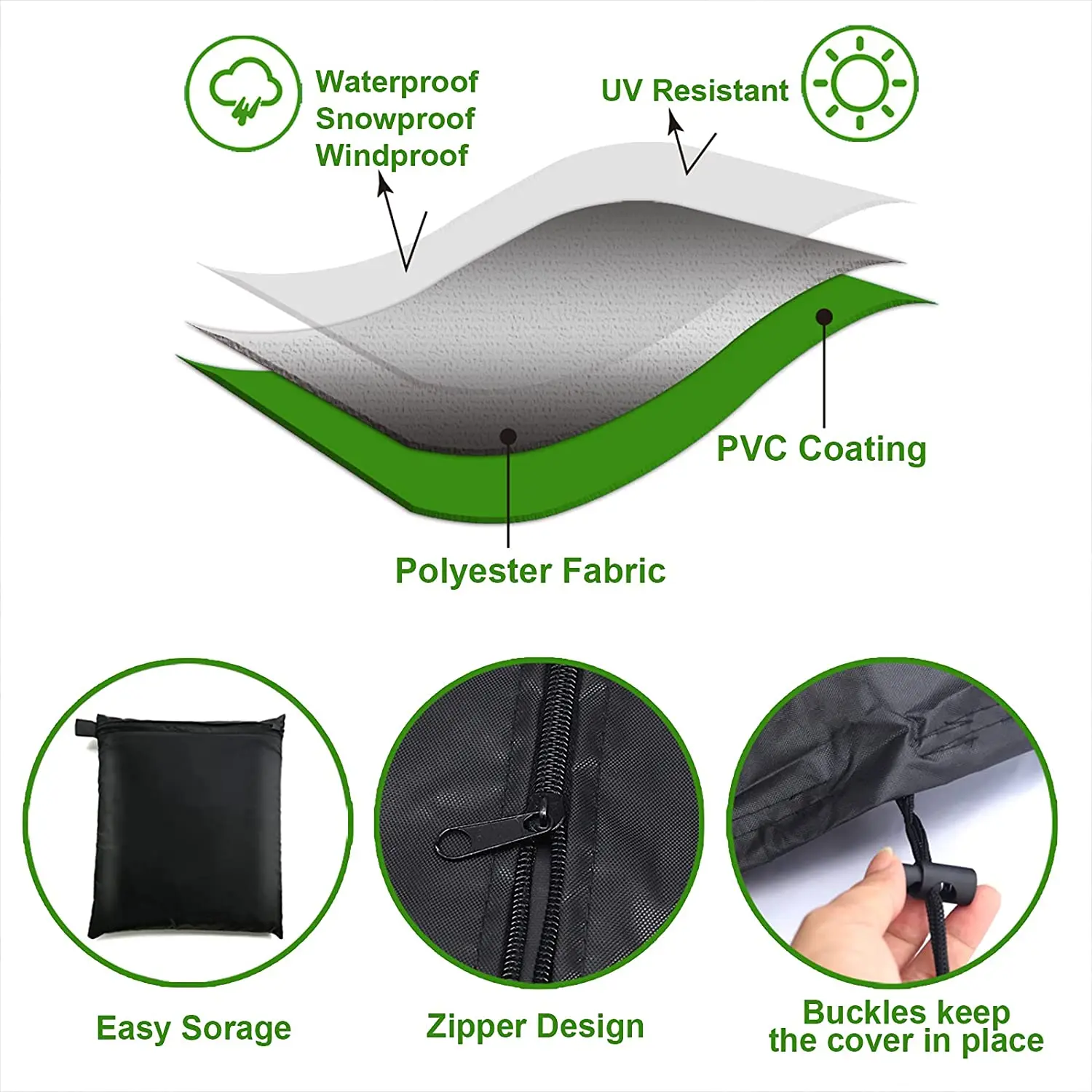 Fits Most Round Standup Patio Heaters Outdoor Heater Cover Waterproof Cover for Patio Heater