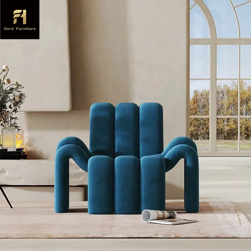 Creative Customized Web Red Personality Design Spider Shape Single Sofa Chair For Living Room Chaise