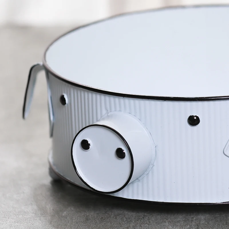 Cute Metal Pig Animal Planter For Flower Succulent Planter Decorative Greenery Planter Galvanized Garden Flower Pot