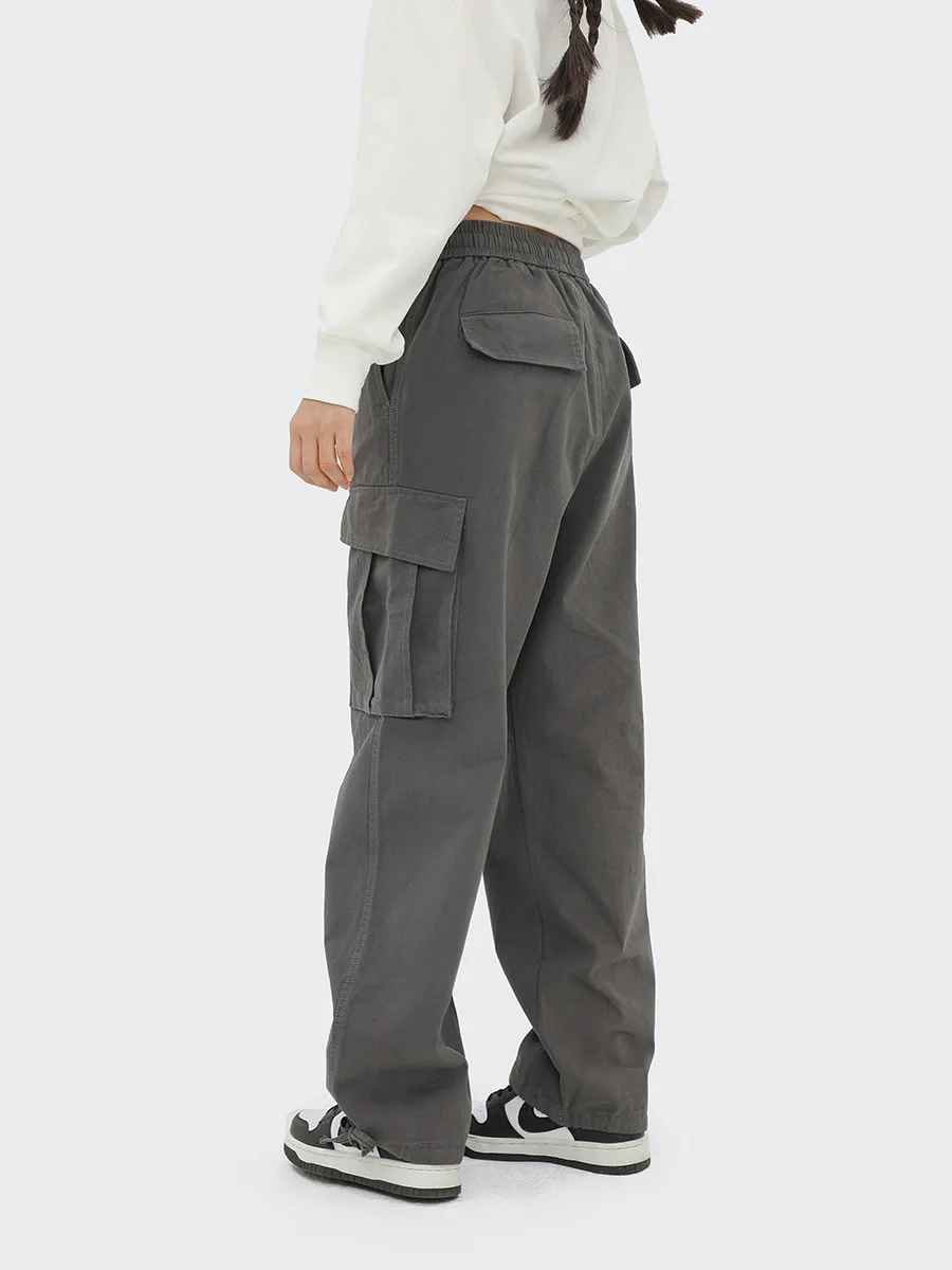 MTR3282 High Quality Low MOQ Custom Unisex Wide Leg  Pocket Men Cargo Pants Women Cargo Pants