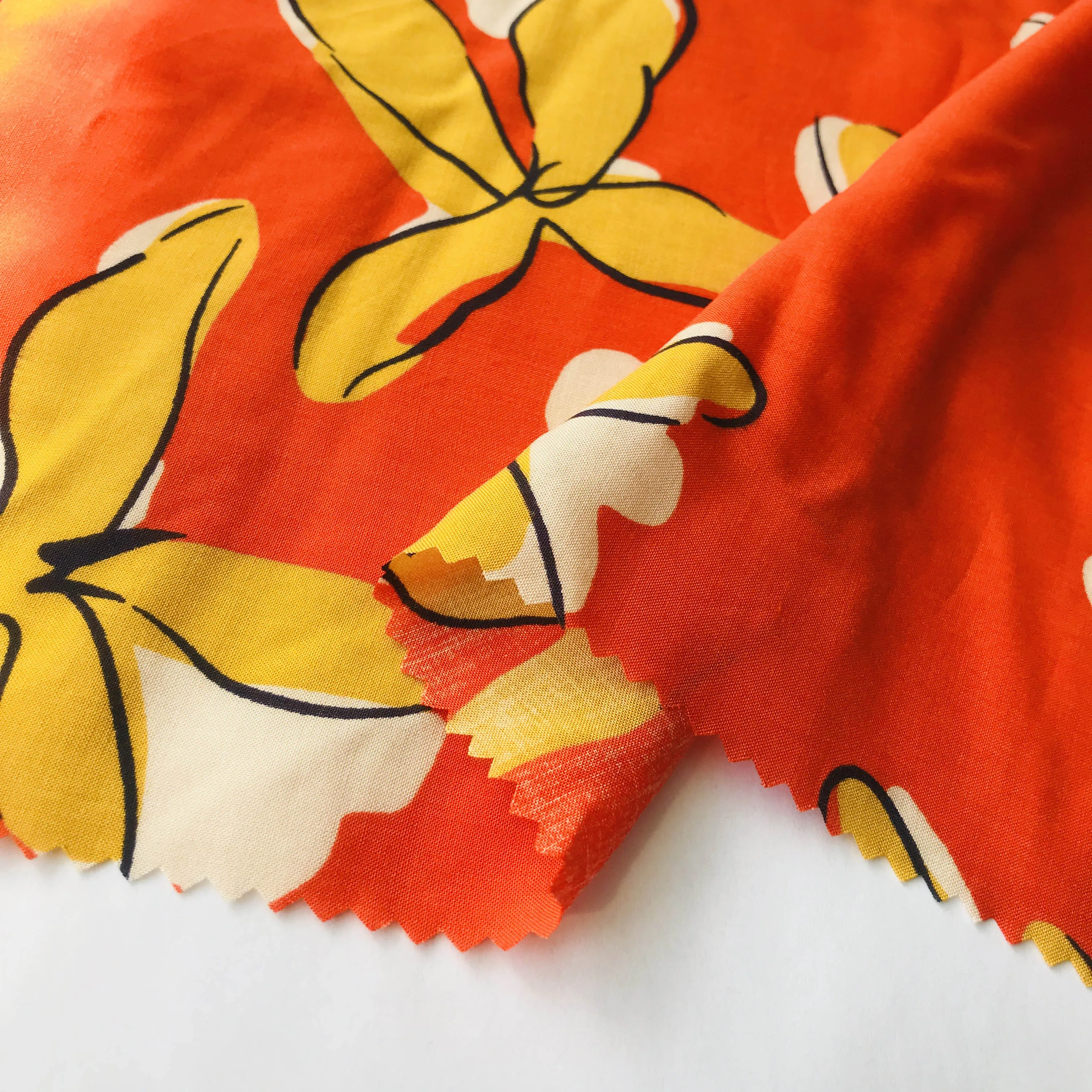 Shaoxing textile stock woven  rayon voile printed 100% viscose fabric for shirt