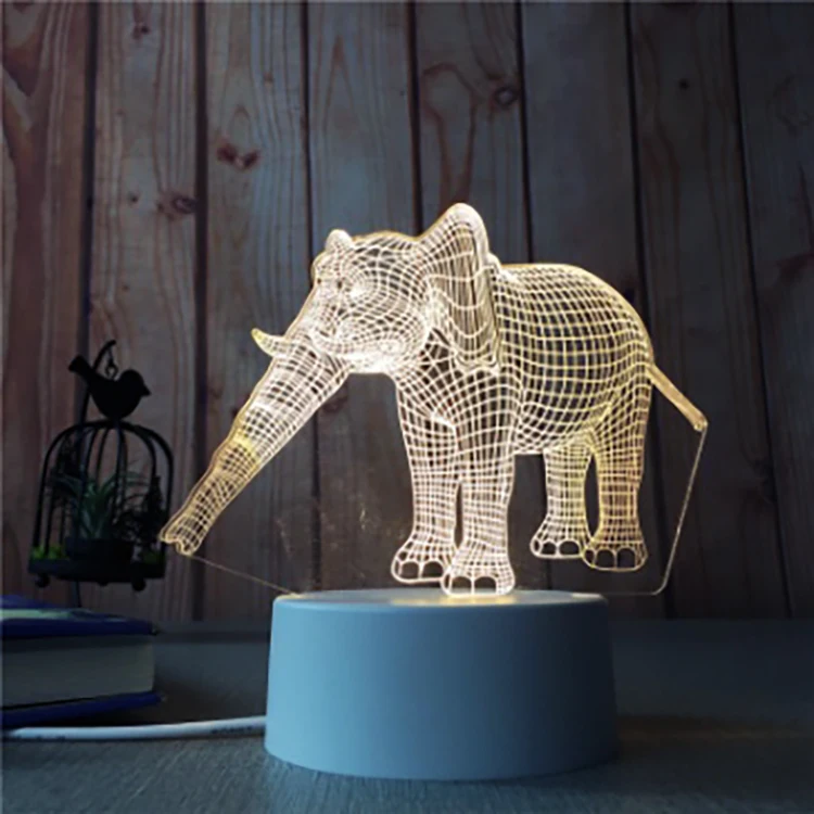 wholesale bedroom decoration 3D acrylic girl bedroom sleep light cute acrylic lighting decoration home elegant lighting