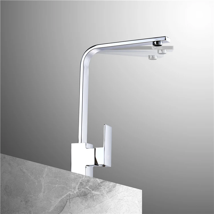 High quality deck mounted single handle hot cold water kitchen faucet sink mixer tap