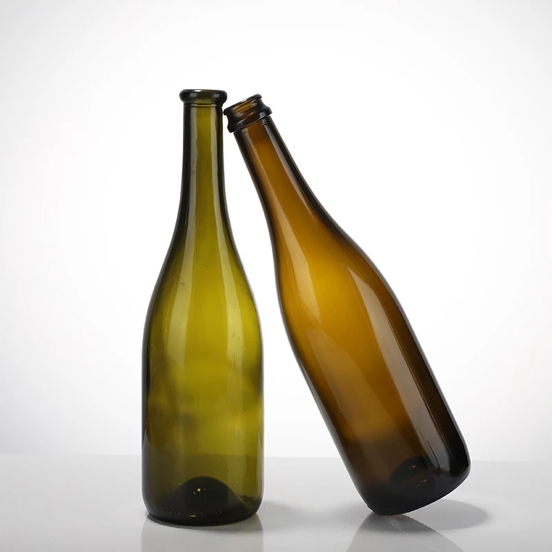 Antique Green Rhine Wine Glass Bottles - Wholesale