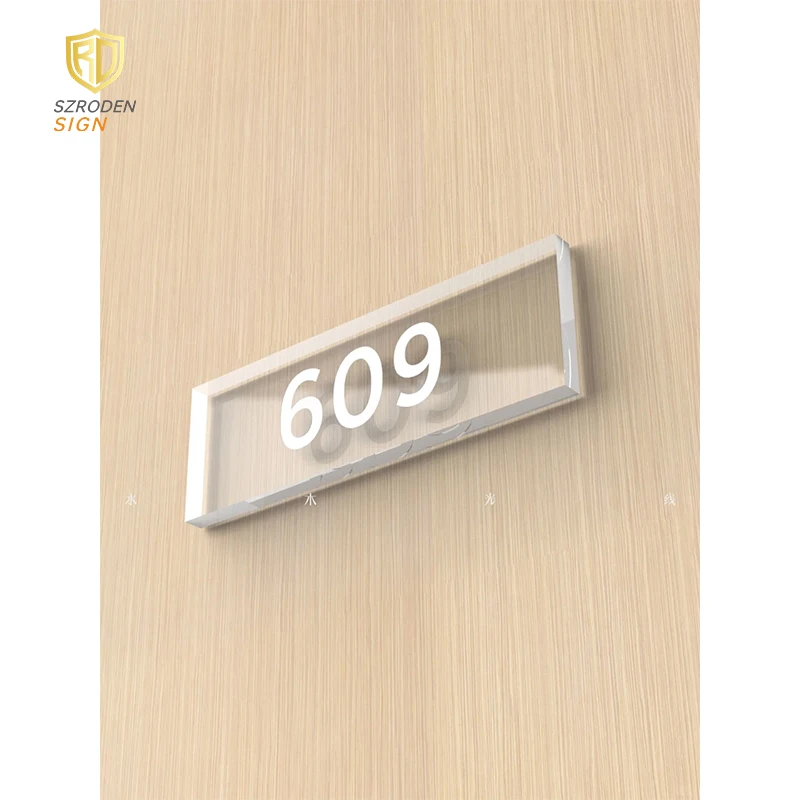 Stainless Steel Metal Address Plate Custom Modern House Numbers Address Door Number Plates