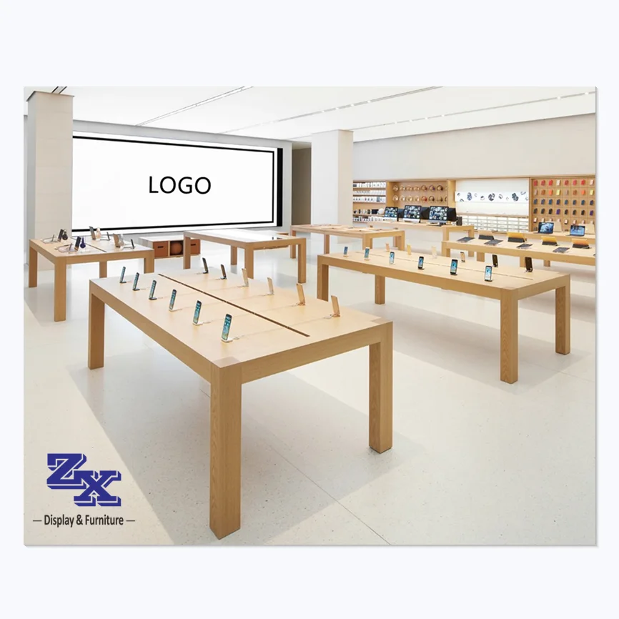 Mobile phone display counter table phone display cabinet for electronics shop store fixture