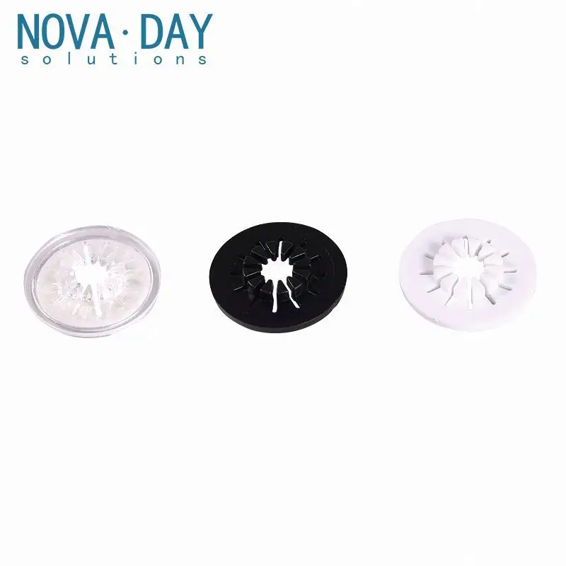 Hangzhou Novaday Supermarket Petal Top Design Plastic Closed Snap Bushing Black Cable Snap Bushing plastic hole plug