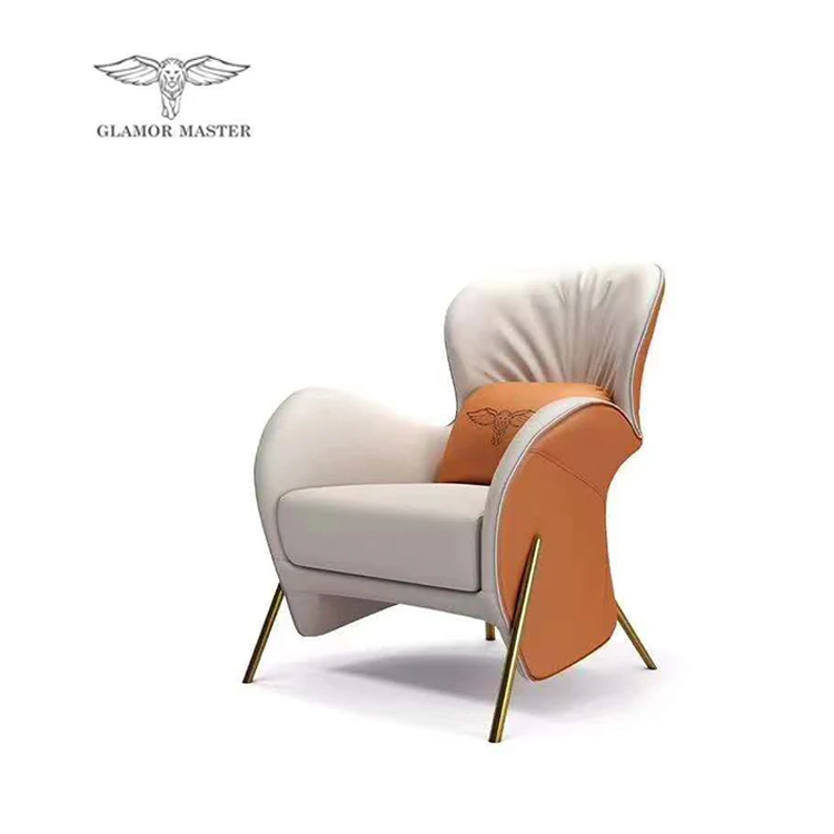 2024 Italian designer furniture art modern luxury  aristocratic style Living Room Leather chair  Furniture hair salon chair