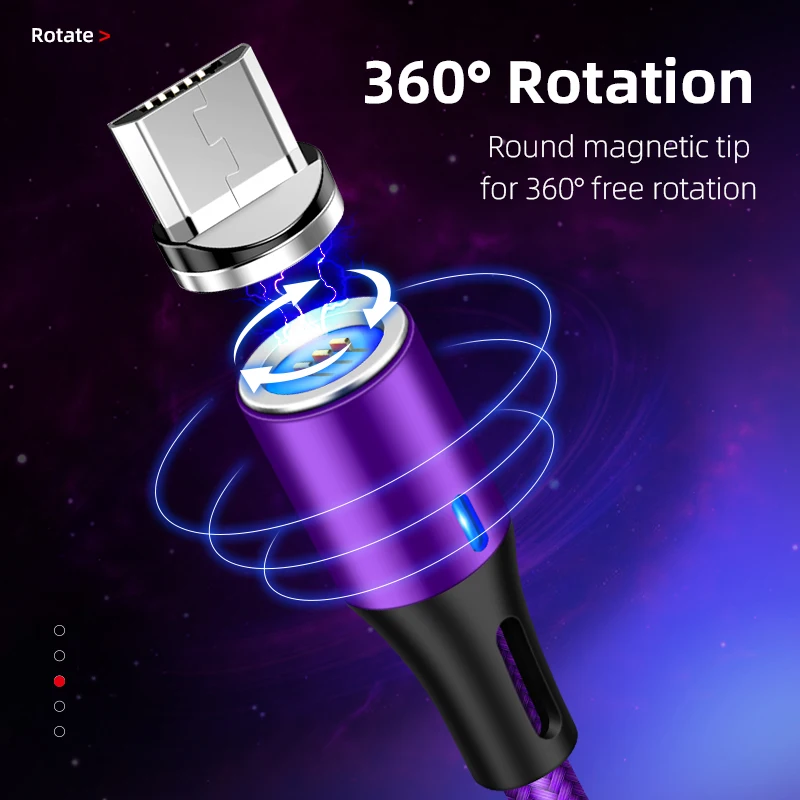 
Wholesale Unique new design 3pin magnetic cable phone accessories 3A fast charge usb cable 3 in 1 magnetic charging cable 