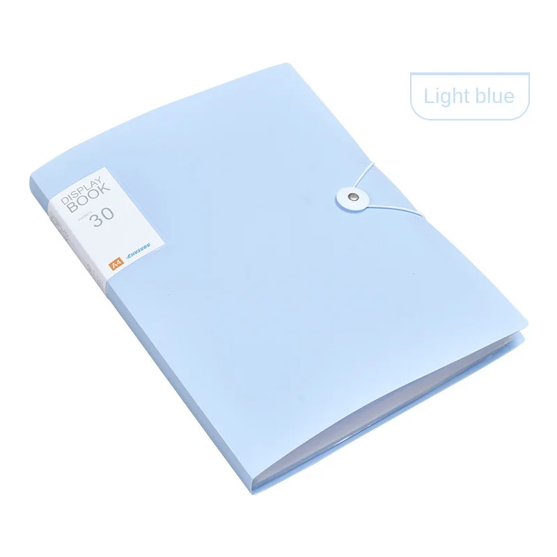Large Capacity A4 Student Examination Paper Book Folder with Multi-Page Transparent Insert PP Office File Bag for Data Storage