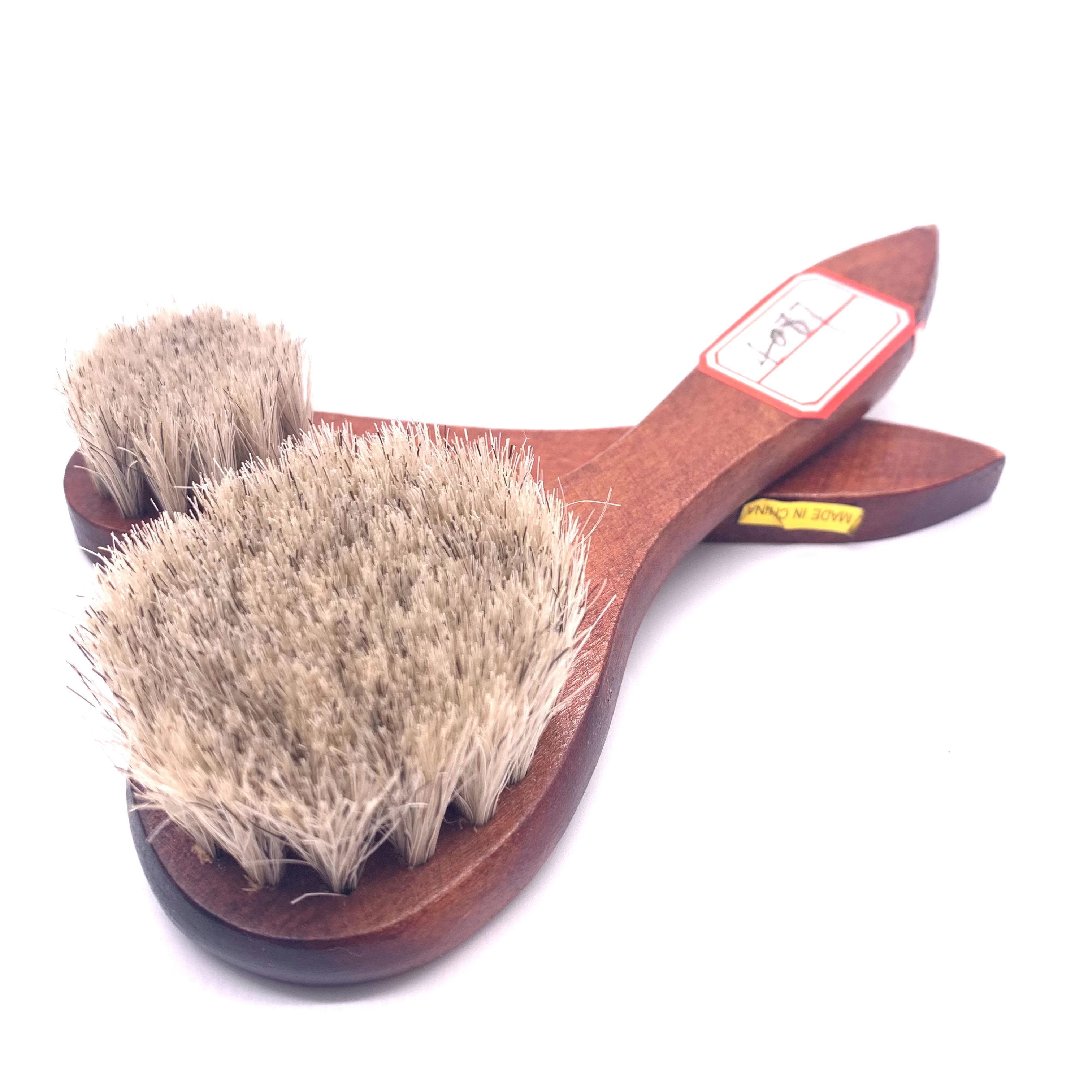 Wholesale custom Horse Hair Soft Cleaning Small Brush For Clothing Long Handle Wood Horse Hair Shoe Brush