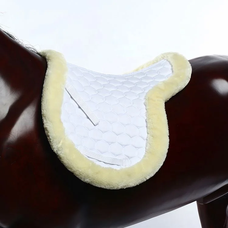 Horse Riding Equipment 1 Inch Thick Pressed Contoured Western Wool Felt Horse Saddle Pad For Horses