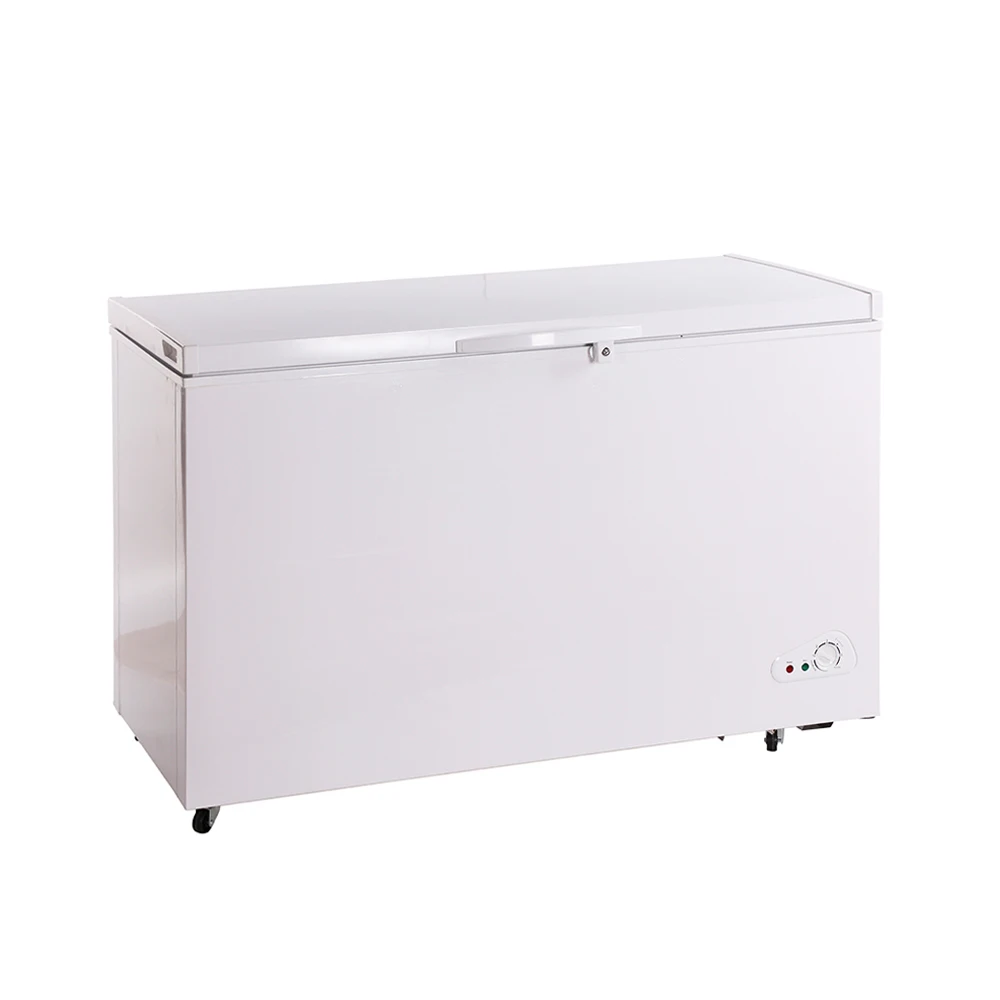 368L Durable China factory single door freezer horizontal household commercial freezer