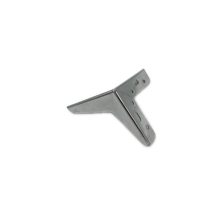 High Quality Triangle Chrome Sofa Leg Feet Furniture Y shape Sofa Leg pata Pie Fitting Iron Sofa Leg