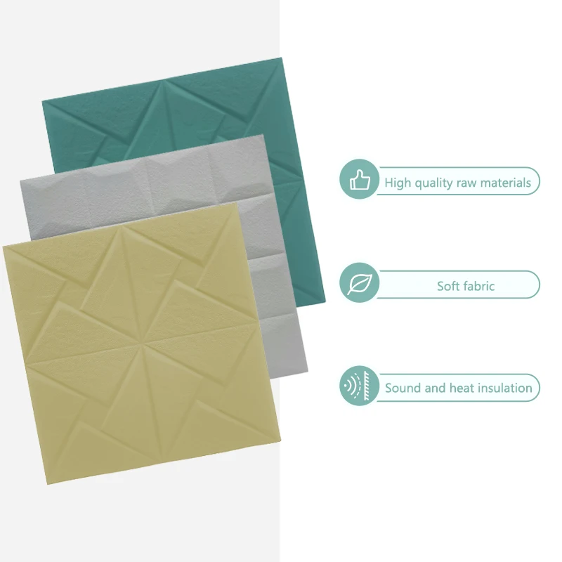 2024 New Arrival 3D  Leather Velvet Foam Wall Panel Self Adhesive WaterProof Wallpaper Interior Wall Decoration