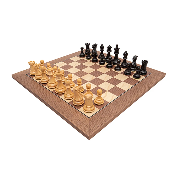 High quality 3 in 1 fide nordic wooden tournament unfoldable chess black white pieces sets for men