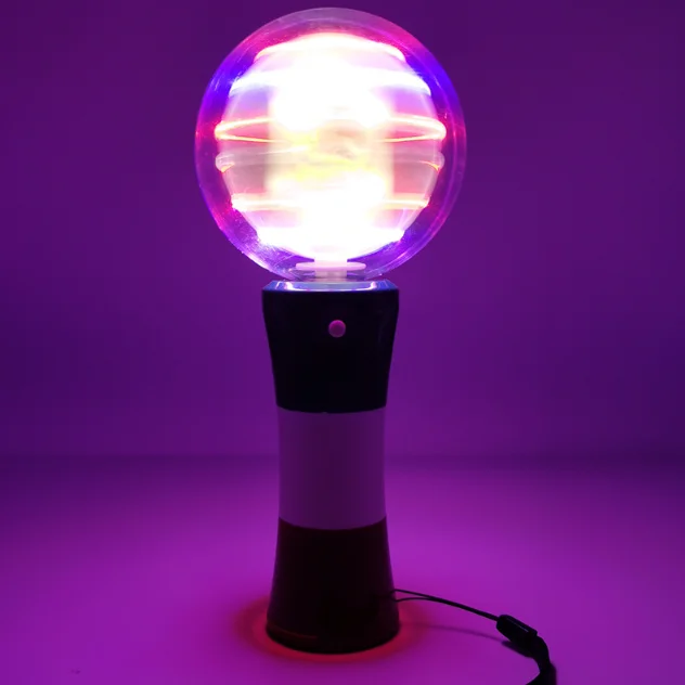 Custom Led Spinning Ball Toy Flashing Handheld Magic Colorful Light Up Toy Wand for Kids