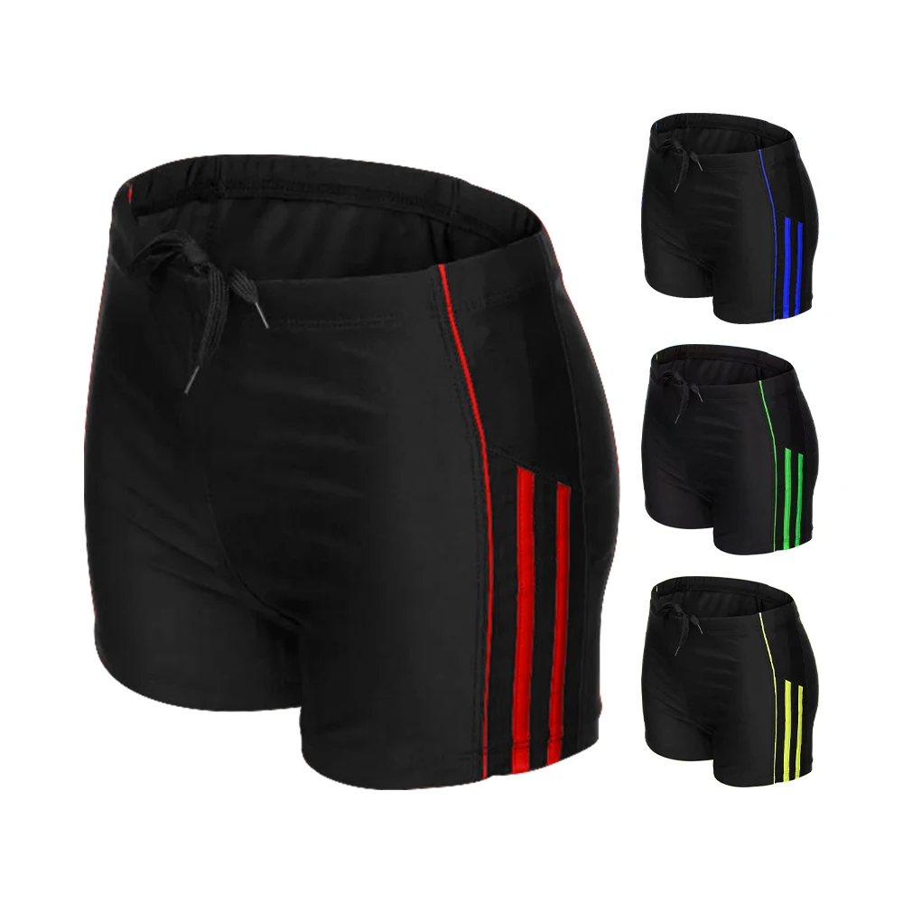 Custom Logo Men Women Nylon Spandex Swim Trunks Shorts Beach Sports Surf Shorts Men Gym Stretch Quick-Drying Short