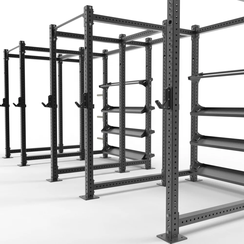 Multi Functional Gym Trainers Power squat Rack cage multi function gym Rig Squat Rack with Storage pull up bar