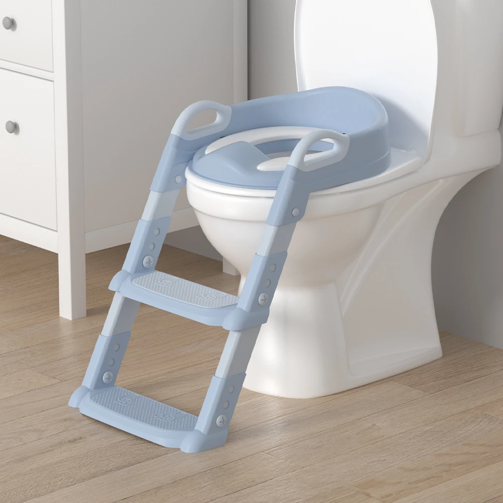 Hot selling portable  baby kids foldable potty training toilet seats with ladder