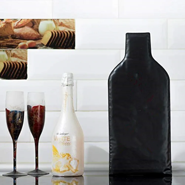Reusable Plastic Wine Packaging Bag PVC Wine Bottle Protector for Travel