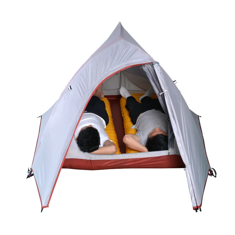 Travel Hiking 2 Person Aluminum Pole Nylon Breathable Double Layers Ultra Light Waterproof Outdoor Camping Tent