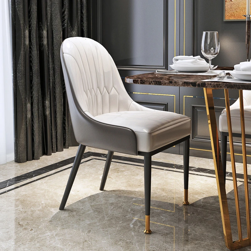 Modern dinning room kitchen dining chair leather italian  for sale