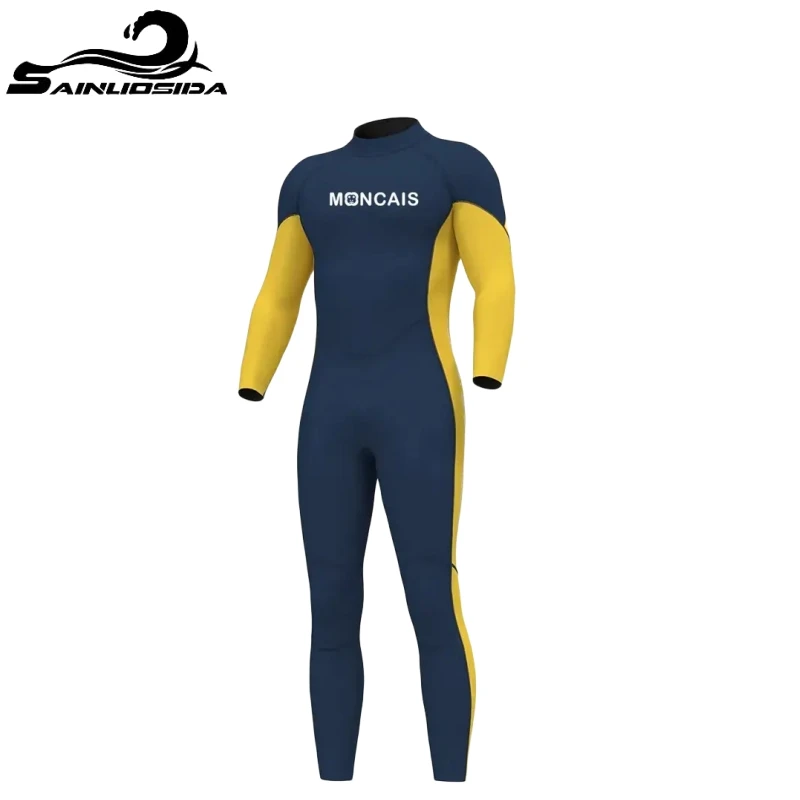 Custom Men 3MM Neoprene Wetsuit Surfing Diving Jumpsuit Back Zip Full length Wet suit