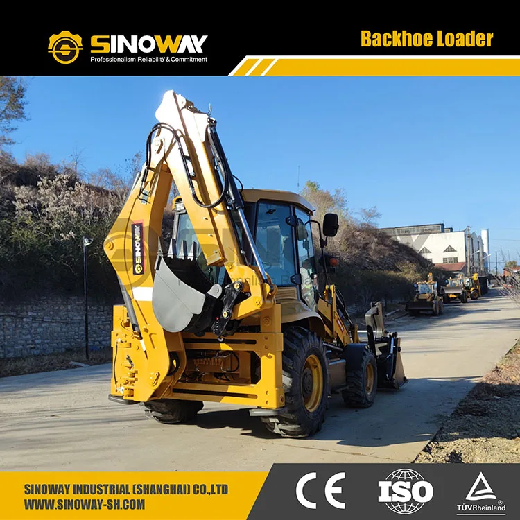 The same size big front and rear tires Backhoe Loader with 6-in-1 multifunctional loading bucket for sale