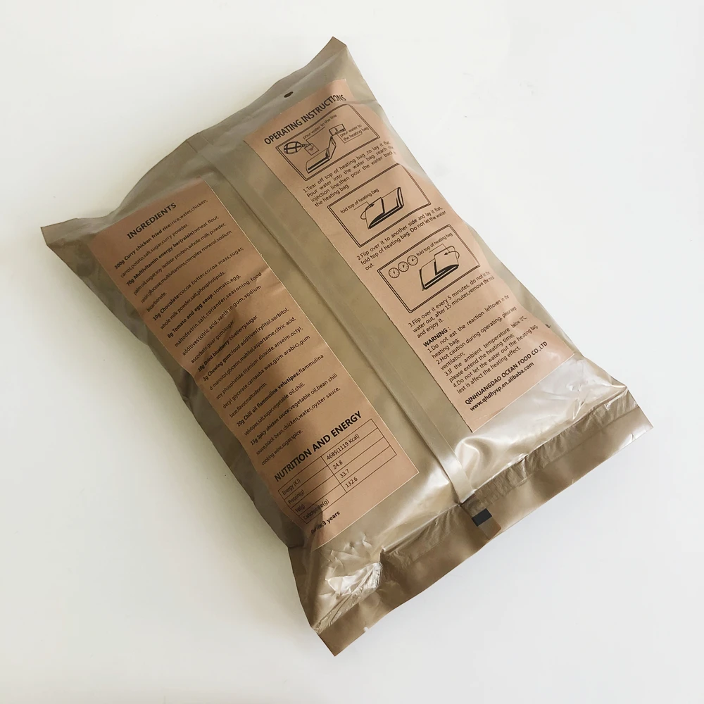 Портативный MRE еда быстрого приготовления карри курица жареный рис Премиум рацион Menu8