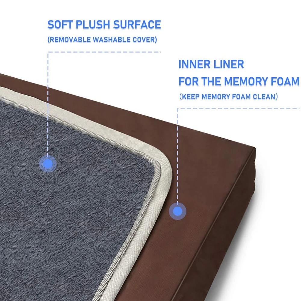 Modern Style Pet Memory Foam Dog Bed Mattress Rectangular Cat Dog Mats Cover Pet Bed